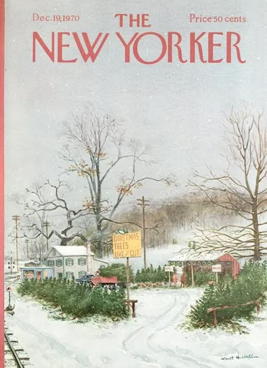 The New Yorker Christmas, New Yorker Christmas, New Yorker Magazine Covers, The New Yorker Covers, New Yorker Cover, The New Yorker Magazine, Christmas Tree Lots, Live Christmas Trees, New Yorker Magazine