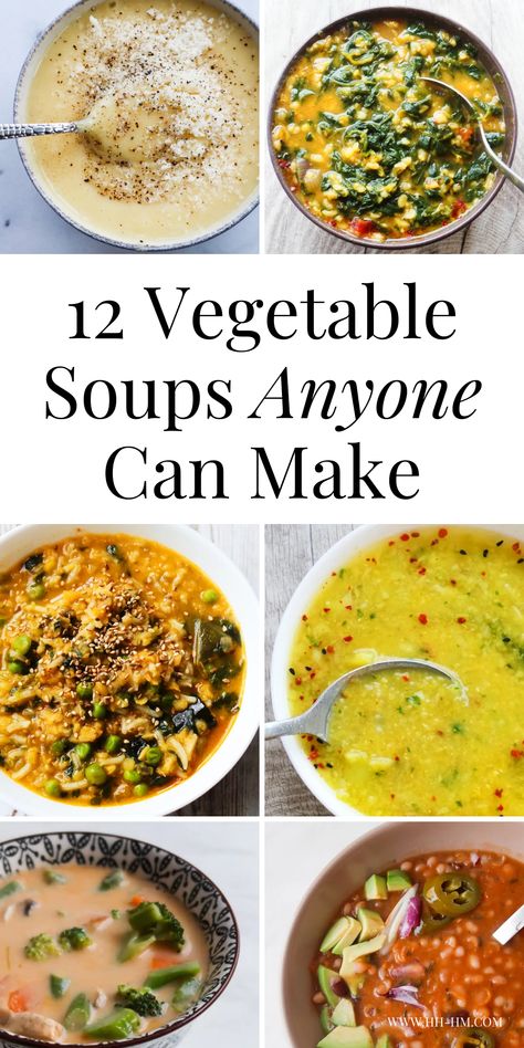 Creamy Vegetable Soup Recipes, Easy Vegetable Soup Recipes, Healthy Vegetable Soup Recipes, Meatless Soup Recipes, Easy Veggie Soup, Soup Recipes For Dinner, Sliced Bell Pepper, Chunky Vegetable Soup, Healthy Soup Vegetarian