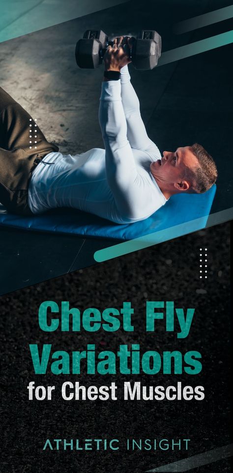 Chest fly is a great exercise for increasing your chest size, by opening it up. If you want to spice it up, here are some Chest Fly variations that you can do for bigger chest muscles. #fitness #chest #chestworkout #pecfly #fitnessmotivation #chestfly #chestday #bodybuilding #motivation #athleticinsight Chest Fly Dumbbell, At Home Chest Workout, Exercise For Chest, Home Chest Workout, Chest Exercise, Chest Workout At Home, Workout Chest, Best Chest Workout, Chest Fly