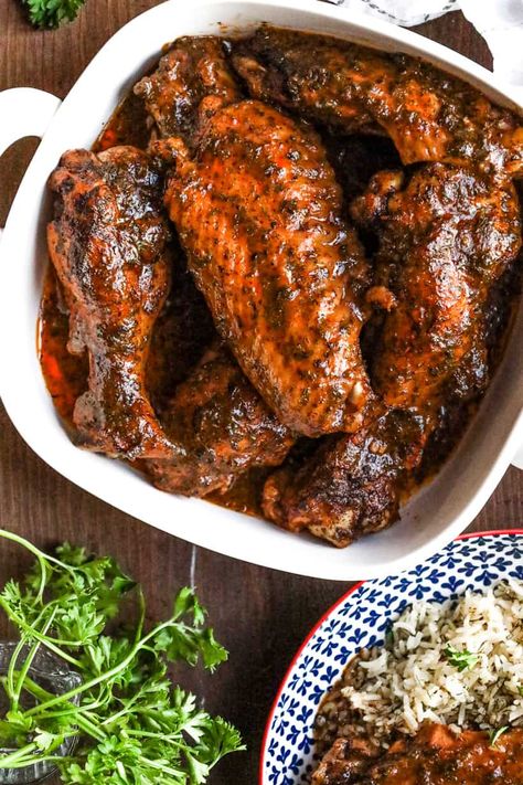 Barbecue Turkey Wings, Bbq Turkey Wings Oven Baked, Best Baked Turkey Wings Recipe, Oven Fried Turkey Wings, Turkey Wings For Thanksgiving, Honey Garlic Turkey Wings, Cooking Turkey Wings In Oven, Turkey Wings And Legs Recipes, Braised Turkey Wings