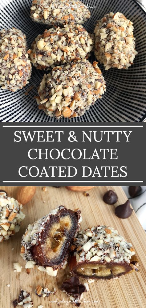 Dates And Banana Recipes, Chocolate Covered Dates, Date Recipes Desserts, Fruit Treats, Tea Treats, Energy Food, Banana Treats, Healthy Candy, Seasonal Eating