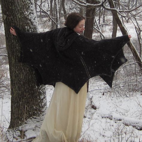 Ravelry: Bat Cape by Kate Bellando Cape Knitting Pattern, Bat Cape, Cape Pattern, Knitting Pattern, Shawl, Bat, Cape, Instant Download, United States