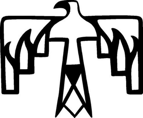 Thunderbird Symbol, Cherokee Symbols, Native American Thunderbird, Indian Symbols, Native American Symbols, American Symbols, Native American Design, Symbols And Meanings, American Indian Art