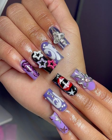 olivia rodrigo freestyle 💜🎨✨ - - had to much fun creating the perfect nails with my client for her concert 🎶 - - - #nailsart #oliviarodrigo #gutstour #nailsofinsta #gelxnails #apresgelx #explorepage Olivia Rodrigo Nails Ideas, Olivia Rodrigo Nails Ideas Guts, Guts Nails, Olivia Rodrigo Nails, Olivia Concert, Aesthetic Nails, + Core + Aesthetic, Nails Inspo, Perfect Nails