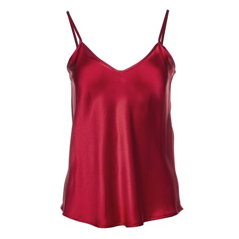 A Golden Summer Evening | Wolf & Badger Strap Tank Top, Spaghetti Strap Tank Top, Silk Camisole, Luxury Silk, True Red, Red Top, Independent Designers Fashion, Mulberry Silk, Christmas 2024