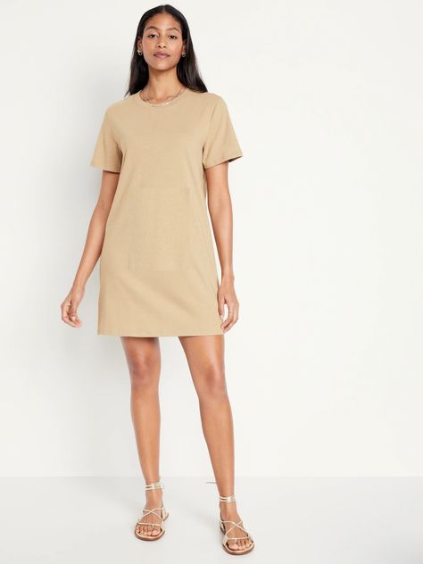 Crew-Neck Mini T-Shirt Dress | Old Navy Summer Mini Dresses, Chic Maxi Dresses, Mini Dress Outfits, Mini Dresses Summer, Plus Dresses, Petite Fashion, Petite Dresses, Sweatshirt Dress, Petite Size