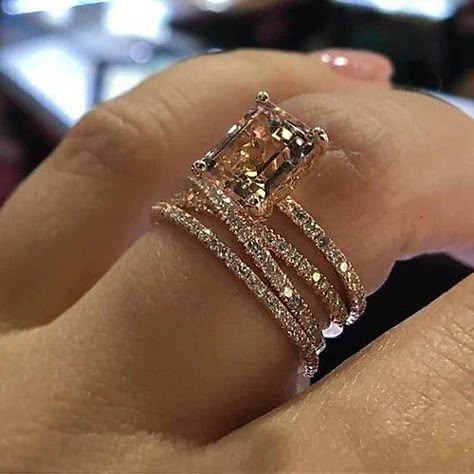 Memory Ring, Morganite Diamond Ring, Elegant Wedding Rings, Romantic Rings, Cubic Zirconia Engagement Rings, Morganite Diamond, Bride Accessories, Party Rings, Luxury Rings