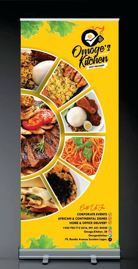 Roll Up Banner Design Food, Food Standee Design Creative, Food Banner Design Restaurant, Food Standee Design, Food Banner Design Advertising, Food Flyer Design Creative, Food Banner Design Ideas, Restaurant Banner Design, Ideas For Events