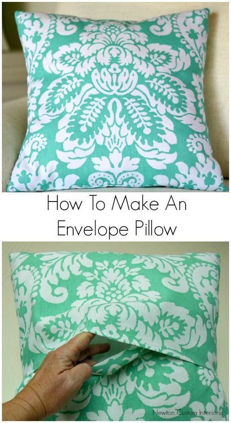 Make An Envelope, Tips Menjahit, Envelope Pillow, Projek Menjahit, Diy Sy, How To Make An Envelope, Bantal Sofa, Sew Ins, Beginner Sewing Projects Easy