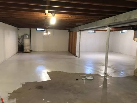 Cheap Basement Remodel, Diy Finish Basement, Basement Diy, Low Ceiling Basement, Basement Decoration, Unfinished Basement Ideas, Basement Guest Rooms, Old Basement, Basement Remodel Ideas