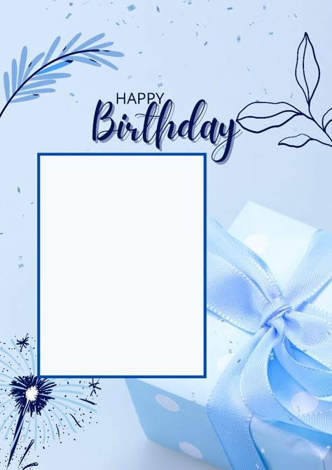 Happy Birthday Blue Background, Happy Birthday Frames Backgrounds, Blue Birthday Background, Christmas Mini Shoot, Birthday Background Design, Happy Birthday Blue, Party Frame, Blue Queen