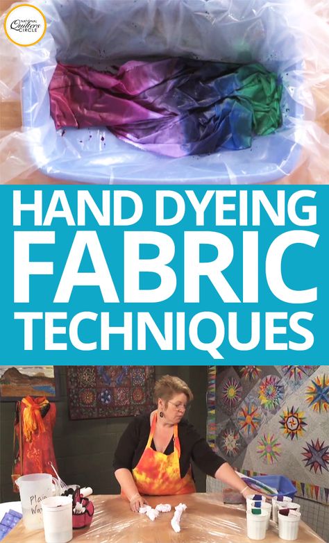 Hand Dyeing Fabric, Fabric Techniques, Fabric Dyeing Techniques, Dyeing Tutorials, Dyeing Fabric, Natural Dye Fabric, Tie Dye Crafts, Heather Thomas, Quilting Videos