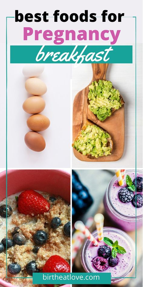 Pregnancy breakfast ideas for healthy mornings. What to eat for Breakfast when pregnant. Great for first trimester to third trimester. Easy healthy breakfast meals for the best pregnancy nutrition. #healthypregnancydiet #pregnancynutrtion #pregnancytips #preparingforbaby #birtheatlove 3rd Trimester Breakfast Ideas, Third Trimester Breakfast Ideas, First Trimester Breakfast, First Trimester Breakfast Ideas, Pregnancy 2025, Healthy Breakfast Pregnancy, Pregnancy Breakfast Ideas, Pregnancy Breakfast, Healthy Pregnancy Snacks