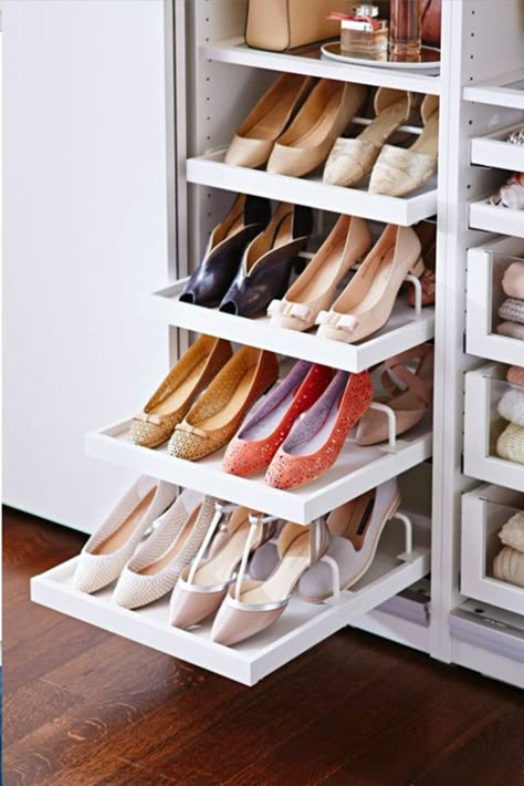 The Best IKEA Closets on the Internet | Who What Wear Ikea Closets, Bedroom Closet Storage, Ikea Closet, Walking Closet, Closet Shoe Storage, Dream Closet Design, Walk In Closet Design, Closet Design Layout, Closet Renovation