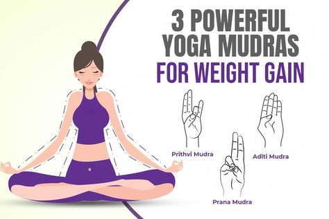 Improper food habits and the inability of the body to absorb food could be the reason for being underweight. Hand mudras are the easiest yoga practices that can open up the body to absorb nutrients from food and increase metabolism. How To Gain Weight In Your Hands, Yoga Poses For Weight Gaining, Weight Gain Mudra, Weight Gaining Exercise, Yoga For Weight Gain For Women, Weight Gain Exercise For Women, Weight Gain Yoga, Weight Gain Exercise, Thigh Workouts At Home