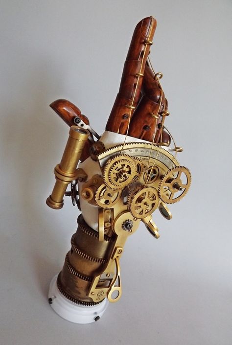 Mechanical Hand Automaton Aesthetic, Clockwork Automaton, Mechanical Aesthetic, Steampunk Cogs, Steampunk Mechanic, Steampunk Items, Steampunk Aesthetic, Arte Robot, Mechanical Hand