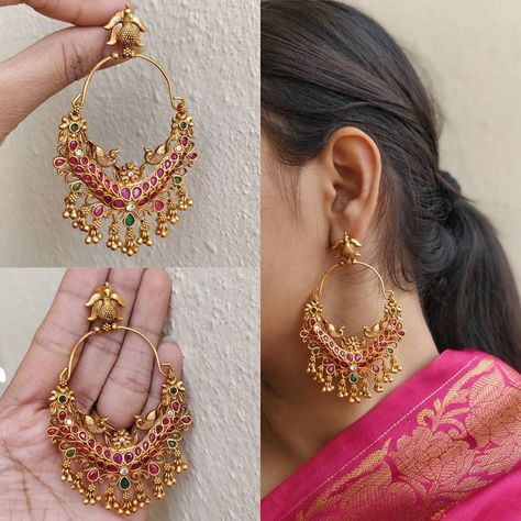 Indian Jewelry Earrings, American Diamond Jewellery, Antique Jewellery Designs, Gold Necklace Indian Bridal Jewelry, Jewelry Set Design, Antique Engagement Ring, Antique Jewelry Indian, Indian Jewellery Design Earrings, Gold Bride Jewelry