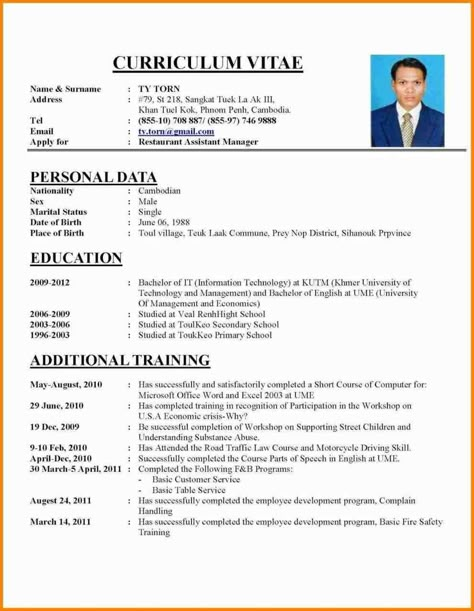 Cv Format For Job, Cv Resume Sample, Perfect Resume Example, Curriculum Vitae Examples, Curriculum Vitae Format, Resume Format Download, Job Resume Format, Writing A Cv, Perfect Cv