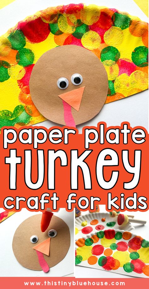 This cute paper plate turkey craft is a fun idea for preschool and kindergarten students to make around Thanksgiving. Made with very basic crafting supplies like construction paper and paint this easy turkey craft is lots of fun in the classroom or at home. 

Head over to our blog to get a step-by-step pictures of how we made this paper plate Thanksgiving craft so you can make it with the children in your life this Thanksgiving. Crafts For November For Kids, Turkey Activities Preschool, Plate Turkey Craft, Turkey Crafts Preschool, Turkey Crafts For Preschool, Craft For Thanksgiving, Turkey Craft For Kids, Paper Plate Turkey, Thanksgiving Arts And Crafts