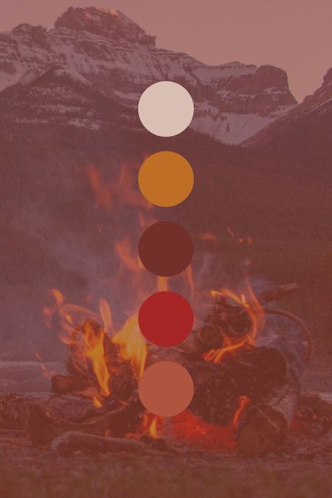 Warm and Earthy Fall Color Palette for Your Branding Inspiration Campfire Color Palette, Winery Color Palette, Warm Earthy Color Palette, Retreat Branding, Website Moodboard, Oregon Style, Earth Colour Palette, Brand Board Design, Idea Generation