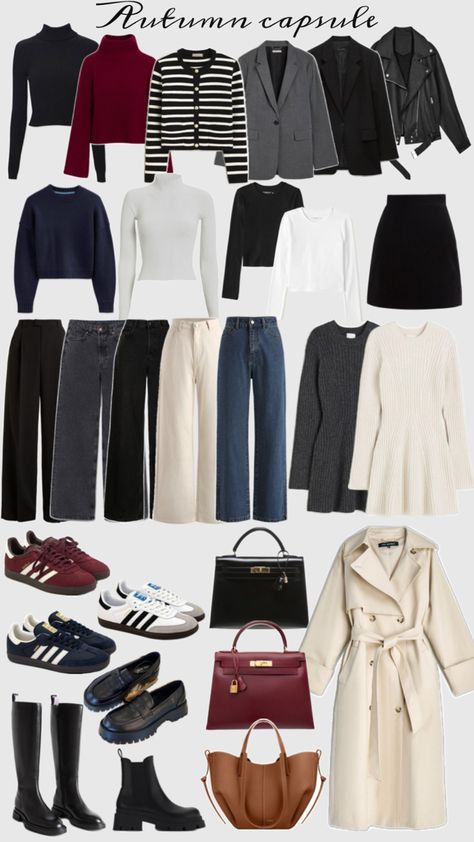 Autumn inspo | fall | inspiration | outfits Fall Winter Outfits School, Sunday Autumn Outfit, Outfits For Shopping Day Winter, Fall Outfits Women Office, 72 Degree Weather Outfit Fall, Autumn Winter Capsule Wardrobe 2024, Capsule Wardrobe True Autumn, Networking Event Outfit Business, Autumn Outfits Uk