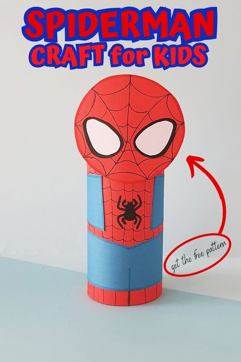 Spider Man Crafts For Kids, Cardboard Wall Decor, Spiderman Craft, Cute Toilet Paper, Avengers Crafts, Family Blessings, Toilet Paper Roll Art, Superhero Crafts, Recycled Crafts Kids