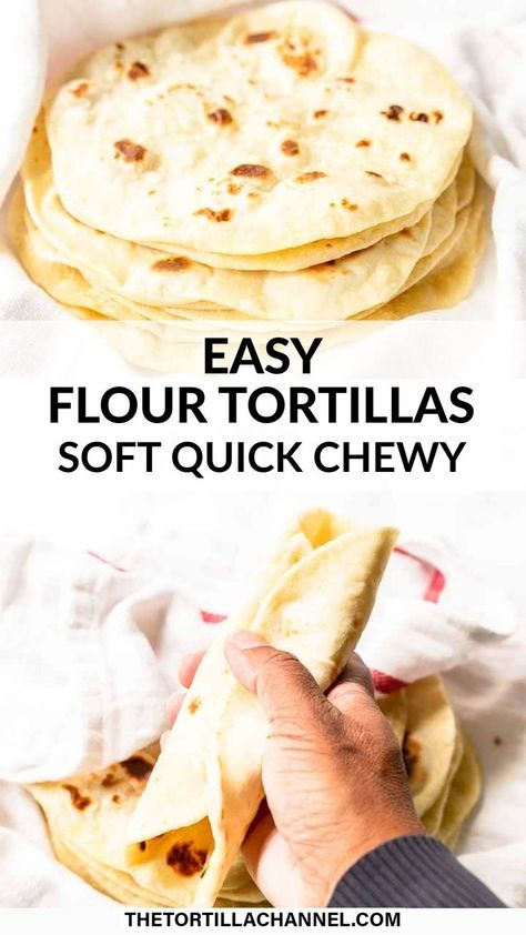 Easy Homemade Flour Tortillas Easy Homemade Tortillas Flour, Easy Homemade Flour Tortillas Simple, Best Homemade Tortilla Recipe, Quick Flour Tortillas, Tortilla Flour Recipes, Baked Flour Tortillas In Oven, Floured Tortillas Recipes, How To Make Flour Tortillas Homemade Easy, Best Ever Homemade Flour Tortillas