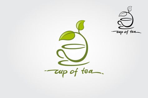 Cup of Tea vector logo template is a grean leaf images forming a cup. Suited for Cafe, Tea Business, Nature Organic Products, Pharmacy, Medicine, Coffee, Cosmetics, Gardens etc. Tea Leaves Logo, Tea Leaf Logo, Tea Leaves Illustration, Tea Vector, Tea Business, Boba Shop, Tea Lover Quotes, Geometric Art Animal, Tea Logo