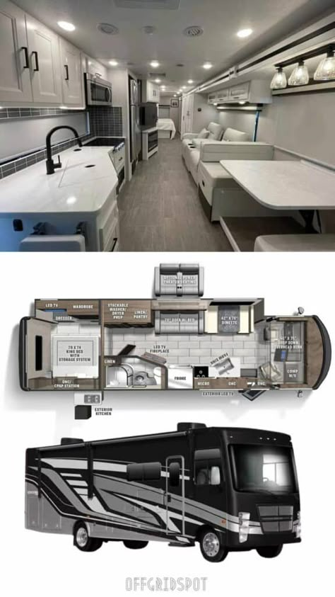 8 Best RV Campers with Outdoor Kitchens Van Living Aesthetic, Boat Mobile, Small Rv Campers, Luxury Caravans, A Frame Camper, Luxury Rv Living, Motorhome Interior, Rv Motorhomes, Van House