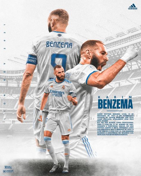 Benzema Real Madrid, Sports Nursery Theme, Sports Design Ideas, Soccer Art, Soccer Inspiration, Sports Design Inspiration, Social Media Advertising Design, Sport Banner, Soccer Poster