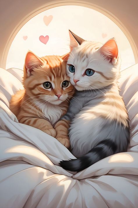 Animal Duos, Cute Puppies And Kittens, Cat Hacks, Image Chat, Puppies And Kittens, Cat Artwork, Kittens And Puppies, Cat Photography, Funny Cat Memes