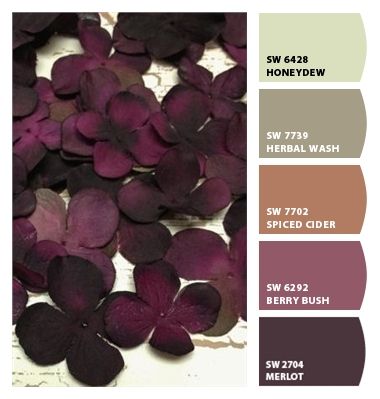 Paint colors from ColorSnap by Sherwin-Williams Playroom Colours, Eggplant Paint, Eggplant Color Palette, Eggplant Paint Color, Plum Color Palette, Craft Room Closet, Home Paint Color, August Sander, Colorful Playroom