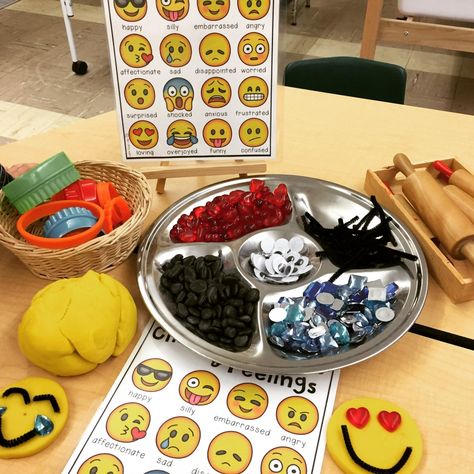 Playdough Provocations: Emojis! – The Curious Kindergarten Preschool Feelings, Feelings Activities, Reggio Classroom, Emotions Activities, Playdough Activities, Summer Preschool, Invitation To Play, Loose Parts, Play Based Learning