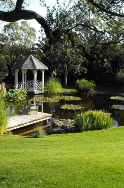 31 Backyard Pond Design Ideas Large Water Features, Large Backyard Landscaping, Farm Pond, Building A Pond, Fountains Backyard, Pond Landscaping, Backyard Water Feature, Backyard Gazebo, Natural Pond