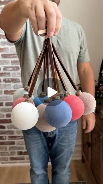 Greg Navage on Instagram: "Like + Comment “velvet” to receive the links and details directly to your DM! Lumps are for chumps! Have the smoothest balls on the block this year with this easy DIY!  #christmas #christmasornaments #christmastree #christmascountdown #holidayspirit #diychristmas #diyhome #diycrafts #christmastime #christmasdecor #budgetfriendly" Xmas Pom Pom Ideas, Crafts Using Styrofoam Balls, Decorate Wooden Ornaments, Velvet Christmas Decor Diy, Diy With Christmas Balls, Recycle Ornaments Diy, Christmas Ball Diy Decorating Ideas, Velvet Christmas Balls Diy, Hobby Lobby Diy Ornaments