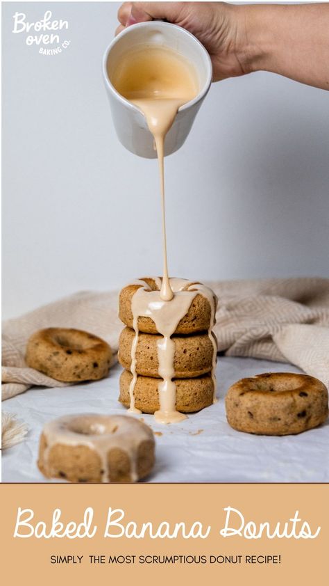 The surprise flavor combination of a baked banana donut with peanut butter and honey glaze will get your tastebuds dancing. Looking for a way other than banana bread to use up those bananas that have gone brown from just sitting on your counter? This banana baked donut recipe is the perfect solution! The baked donuts are moist, flavorful, and slightly healthier than your average donut! Topped with a sweet peanut butter and honey glaze that makes the perfect flavor pairing. Glaze Frosting, Baked Donut Recipe, Peanut Butter And Honey, Food Photography Lighting, Food Photography Dessert, Food Photography Composition, Baked Donut, Fried Donuts, Food Photography Tutorial