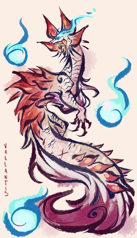 Mizutsune Art, Mizutsune Tattoo, Mizutsune Wallpaper, Safi Jiiva Fanart, Kaiju Wallpaper, Dragons Drawings, Monster Hunter Monsters, Monsters Art, Dragon Monster