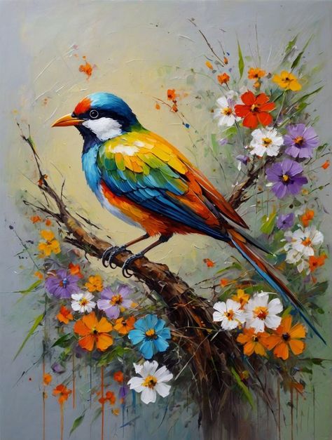 Bird Canvas Paintings, Landscape Artwork Abstract, Birds Acrylic Painting, Bird Acrylic Painting, Bird Oil Painting, Love Birds Painting, Bird Painting Acrylic, Animal Paintings Acrylic, Bird Paintings On Canvas