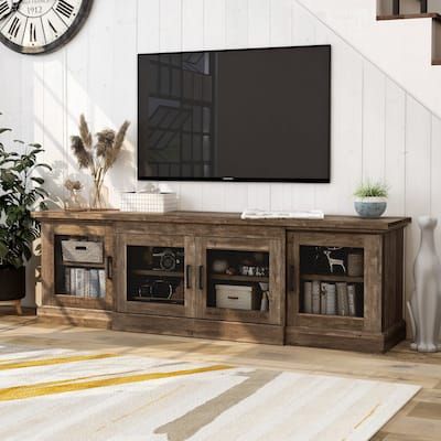 Oak Tv Stand, Rustic Tv Stand, Tv Stand Decor, Farmhouse Tv Stand, Large Tv, Mesh Door, Tv Stand With Storage, Reclaimed Oak, Rustic Materials