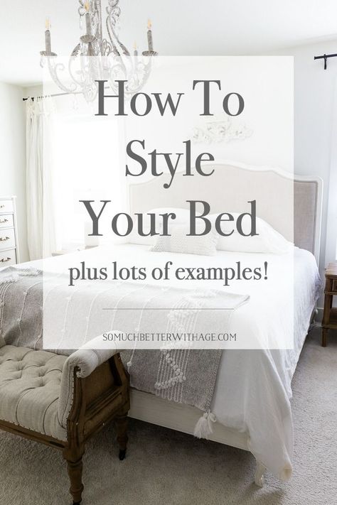 How To Decorate Master Bed, Made Beds Beautifully, How To Style A Queen Size Bed, King Bed White Bedding, How To Arrange Bed Pillows, Dressing A King Size Bed, How To Style Pillows On King Bed, Arranging Pillows On Bed, Making A Beautiful Bed