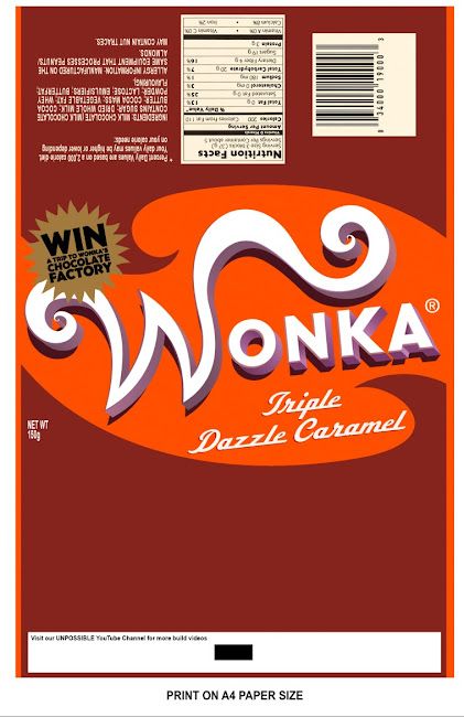 Willy Wonka Chocolate Bar Wrapper, Wonka Bar Printable Free, Willy Wonka Chocolate Bar, Wonka Christmas, Wonka Chocolate Bar, Willy Wonka Chocolate, Chocolate Template, Wonka Bar, Charlie Chocolate Factory