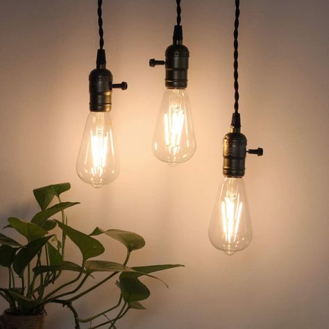 Plug In Hanging Light, Diy Pendant Lamp, Pendant Light Cord, Pendant Light Kit, Plug In Pendant Light, Edison Lamp, Industrial Light, Unique Light Fixtures, Vintage Pendant Lighting