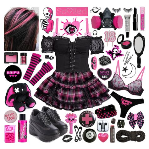 Pink And Black Goth, Punk Pastel, Monster High Cosplay, Monster High Draculaura, Goth Outfit Ideas, Monster High Clothes, Pastel Goth Outfits, Scene Core, Goth Outfit