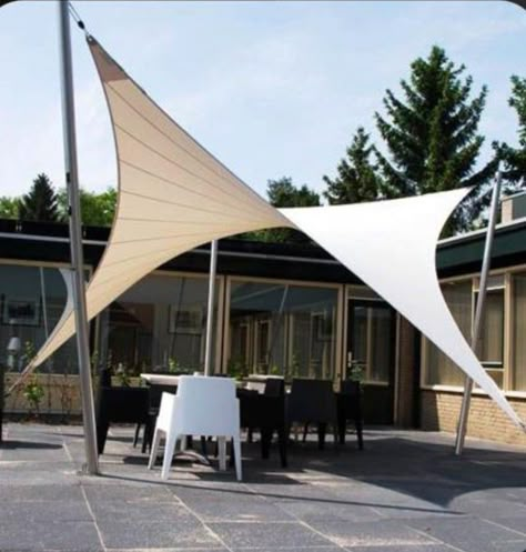 Shade Sail Installation, Rooftop Patio Design, Sun Sail, Sail Shade, Patio Sun Shades, Backyard Hammock, Shade Tent, Sail Canopies, Backyard Shade