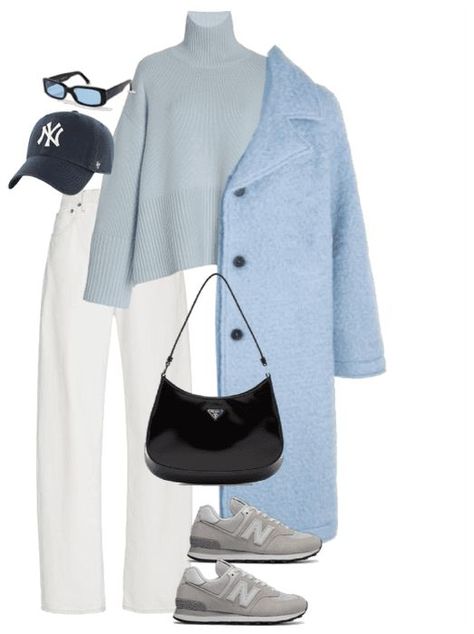 Light Blue Outfit Winter, Powder Blue Trench Coat Outfit, Powder Blue Cardigan Outfit, Baby Blue Coat Outfit, Baby Blue Jacket Outfit, Light Blue Coat Outfit Winter, Baby Blue Winter Outfit, Sky Blue Sweater Outfit, Baby Blue Sweater Outfit