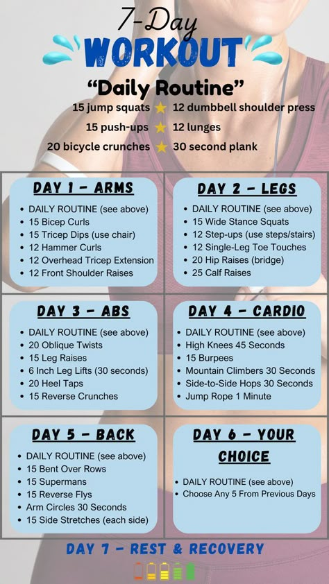 Workout Plans Workout Weekly Schedule Beginner, Endomorph Workout Plan At Home, Beginner Workout Challenge At Home, Easy At Home Fitness, 7 Days Workout Plan At Home, Weekly Workout Plan For The Gym For Women Strength Training, Home Workout Hiit, Best Weight Workout For Women, At Home Workout Routine For Women