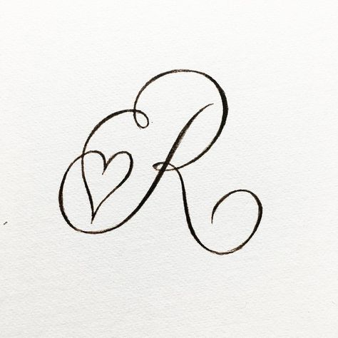 A Love-ly capital R. R for Regal, Royal, Rambunctious etc etc Tag a lovely friend whose name begins with R 👍 Written with a Tombow… | Instagram R In Cursive Fonts, Cute Capital Letters, R Cursive Letter, R Drawing Letter, R Fonts Design Letters, Caligraphy R, R With A Heart, Cursive R Tattoo, R In Calligraphy