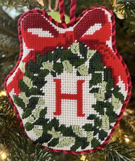 Needlepoint Ornaments Christmas, Polka Dot Quilts, Evergreen Flowers, Christmas Needlepoint, Needlepoint Ideas, Green Cottage, Needlepoint Ornaments, Merry Christmas Ya Filthy Animal, Ya Filthy Animal