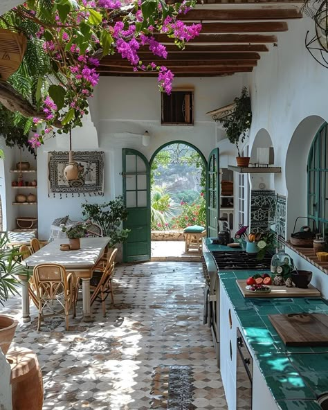 Mediterranean House Interior, Mediterranean House Design, Aesthetic Work Desk, Mediterranean Aesthetic, Mediterranean Interior Design, House Mediterranean, 20 Aesthetic, Mediterranean Interior, Seaside House