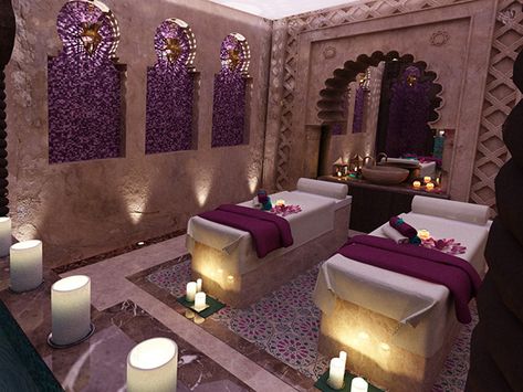 Spa Massage Room, Massage Room Design, Massage Room Ideas, Massage Room Decor, Moroccan Bath, Massage Therapy Rooms, Dream Spa, Dreams Spa, Esthetician Room Decor